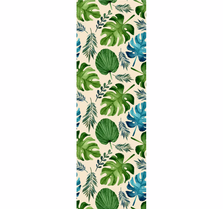 Papier peint nature arrangement de feuilles tropicales - TenStickers