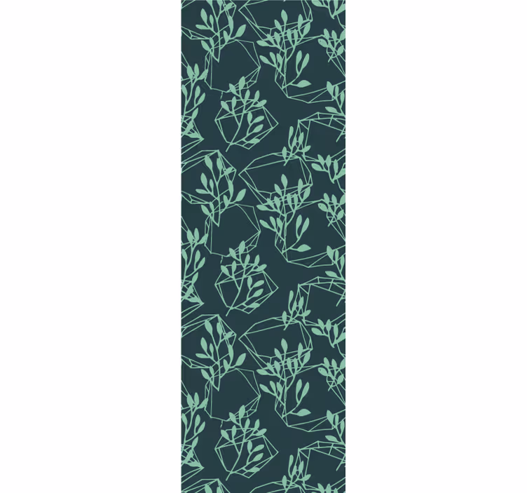 Papier peint géometrique motif de feuillage géométrique - TenStickers