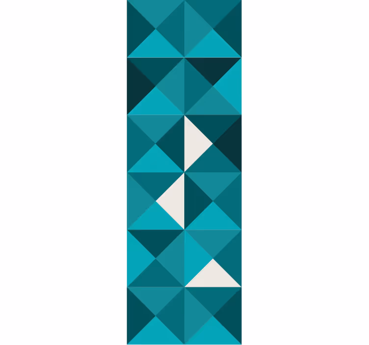 Papier peint géometrique conception triangulaire bleue - TenStickers