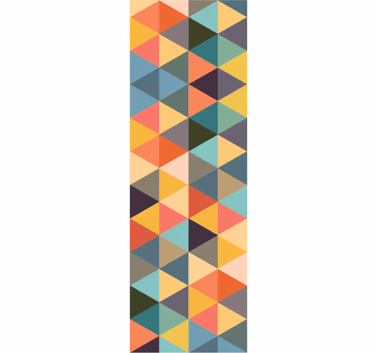 Papier peint géometrique triangles colorés - TenStickers
