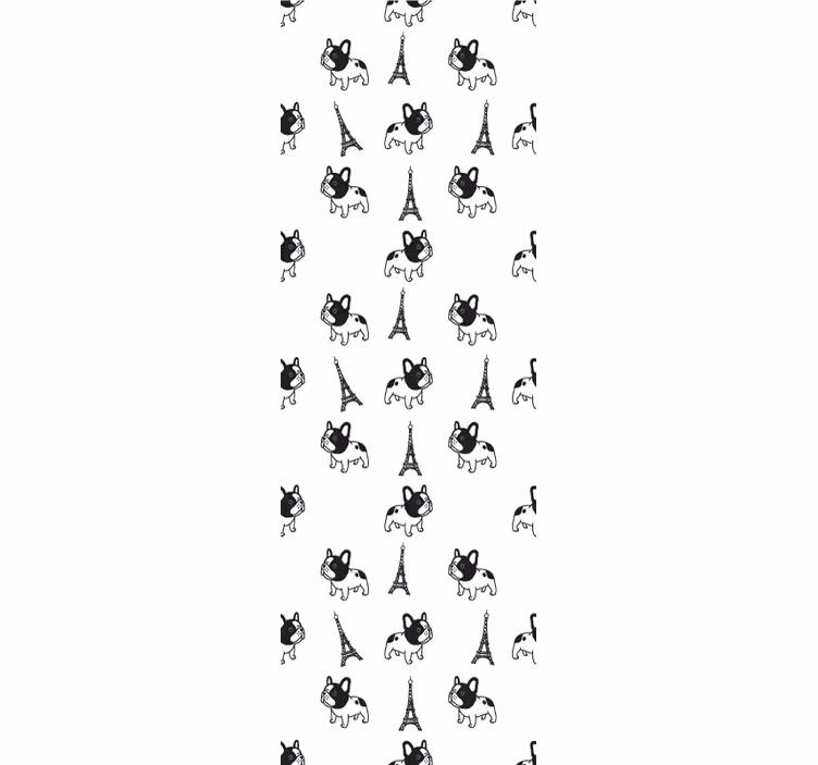 Papier peint chiens pooches parisiens - TenStickers
