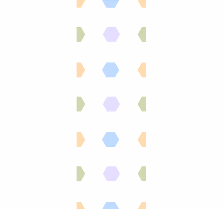 Papier peint géometrique hexagones pastels - TenStickers