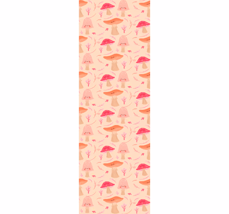 Papier peint ornemental champignons fantaisistes - TenStickers