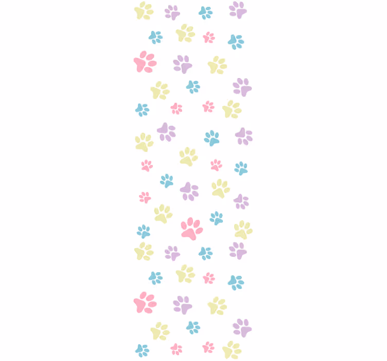Papier peint chiens jeu de motifs de pattes - TenStickers