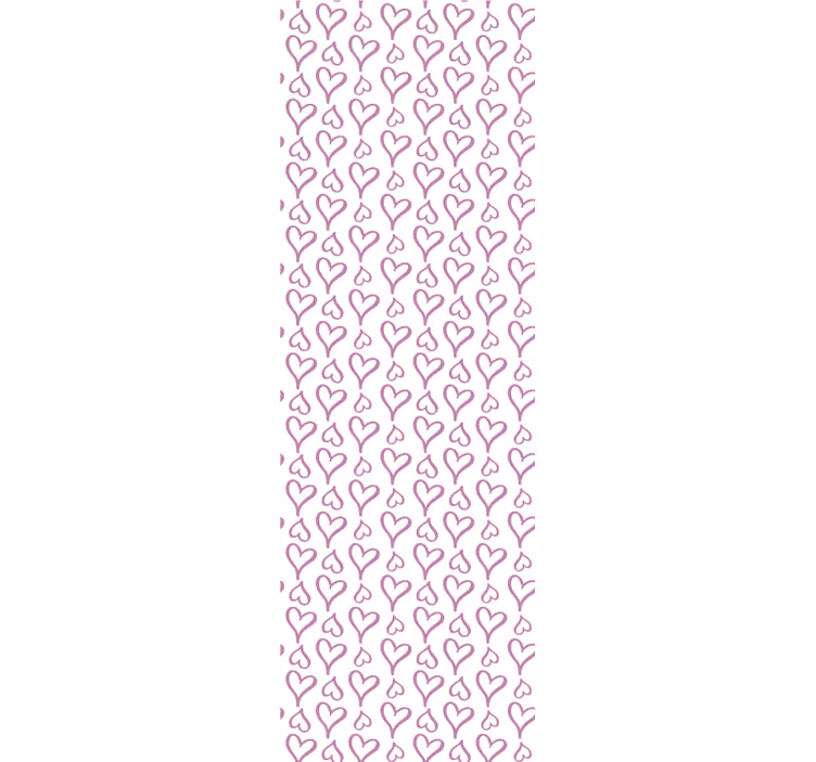 Papier peint ornemental motif de coeur ludique - TenStickers