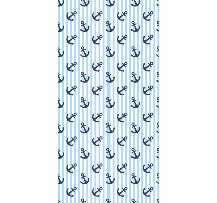 Papier peint rayures ancres nautiques - TenStickers