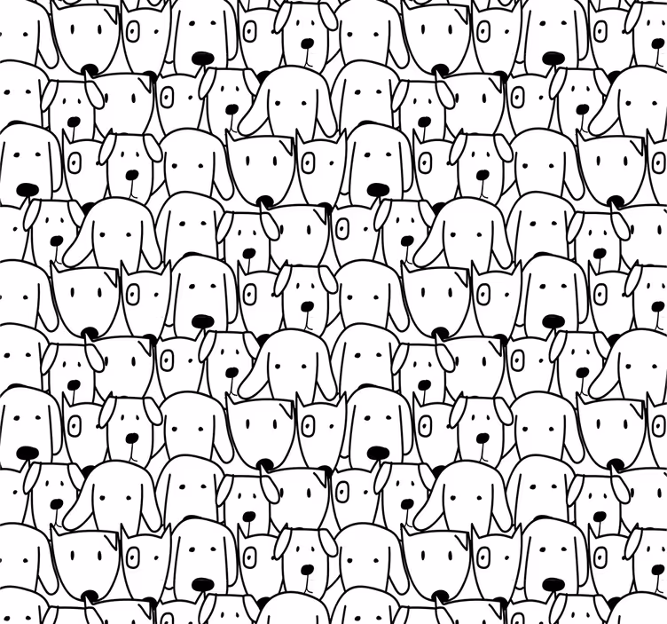 Papier peint chambre enfant chiens mignons - TenStickers