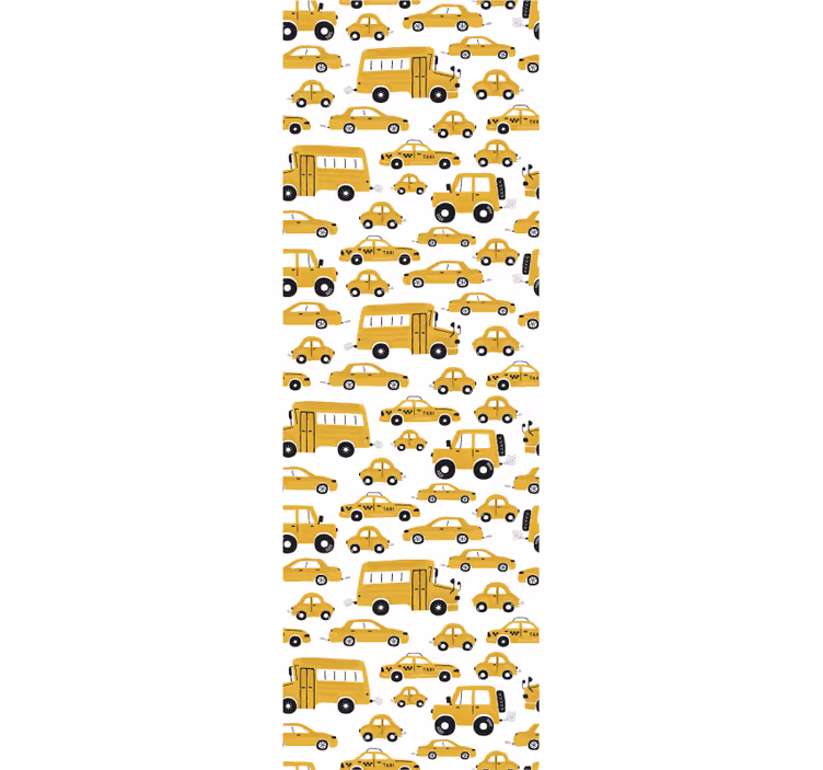 Papier peint moderne Jolie voiture jaune design - TenStickers