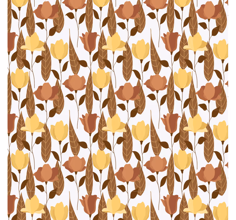 Papier peint floral présentation de compositions florales - TenStickers