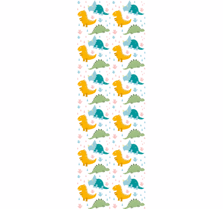 Papier peint dinosaures défilé de dinosaures - TenStickers