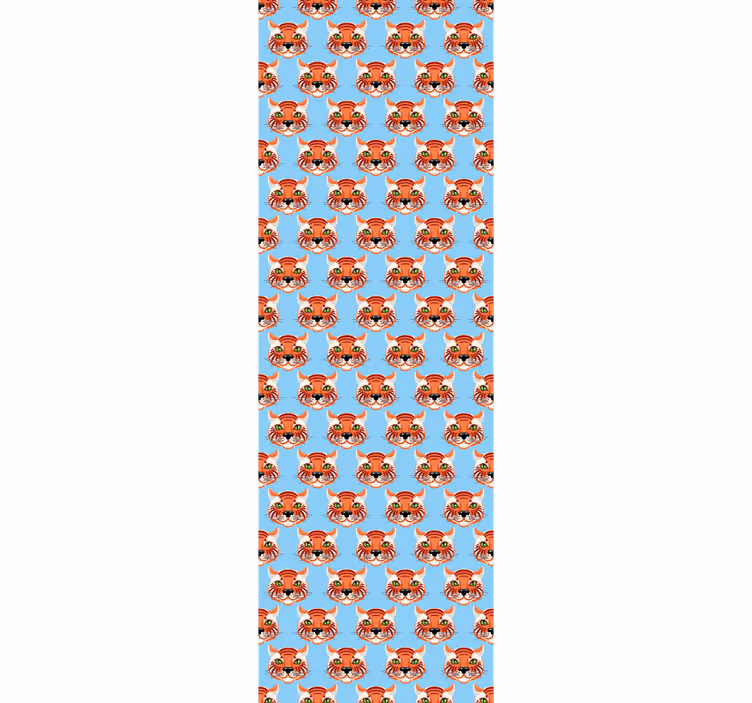 Papier peint chat visages de tigre mignons - TenStickers