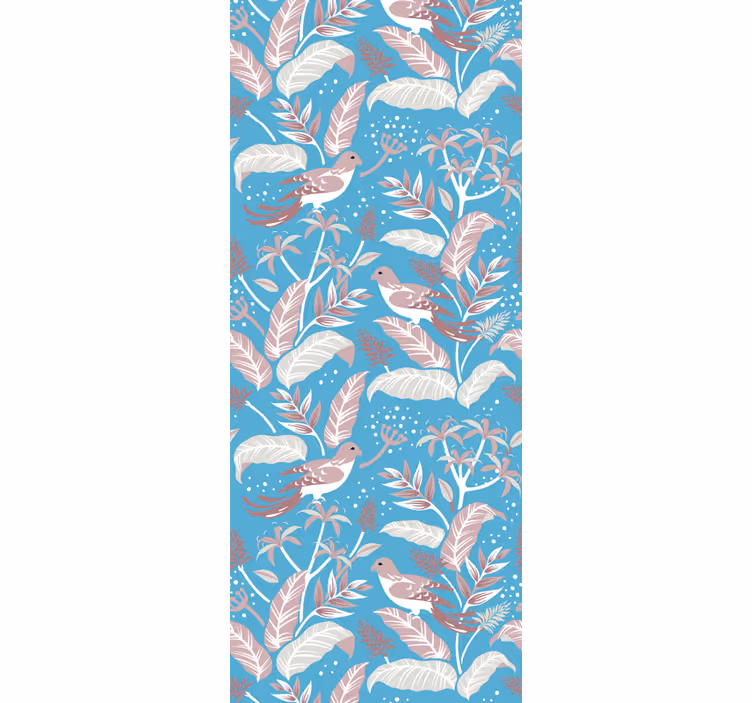 Papier peint oiseaux motif botanique aviaire - TenStickers