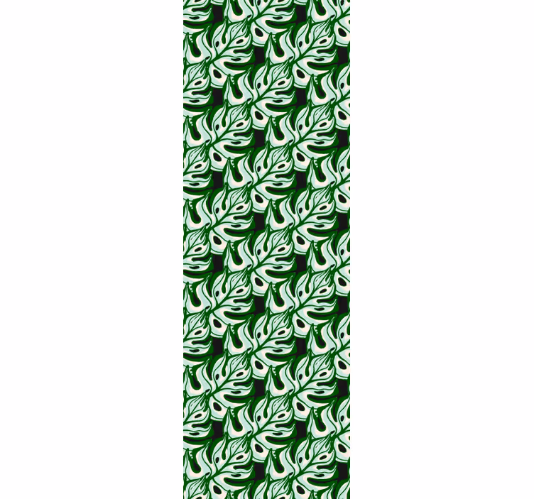 Papier peint feuilles motif de feuillages verts - TenStickers
