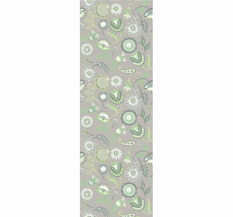Papier peint fleurs motif de verdure florale - TenStickers