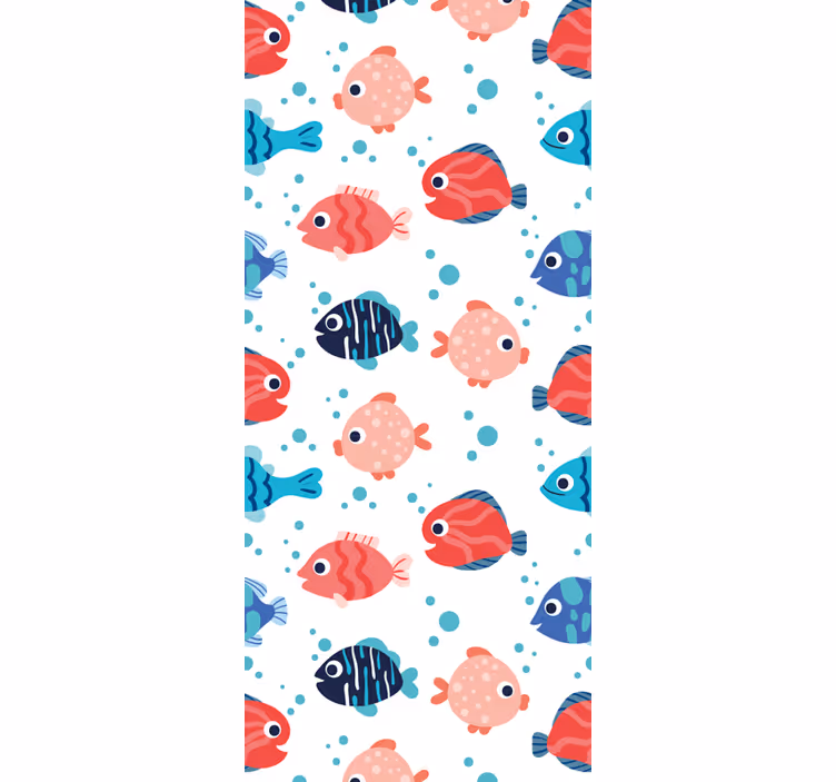 Papier peint poissons ludique aquatique - TenStickers