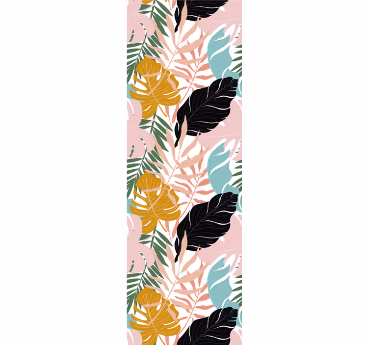 Papier peint feuilles assortiment de feuillages exotiques - TenStickers