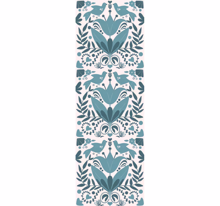Papier peint fleurs motifs de symétrie florale - TenStickers