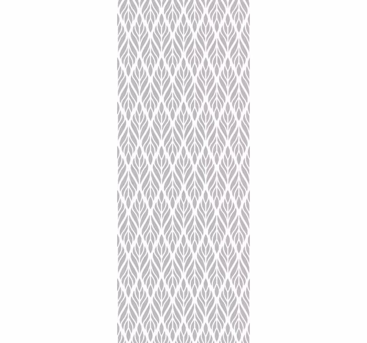 Papier peint feuilles arrangement moderne gris - TenStickers