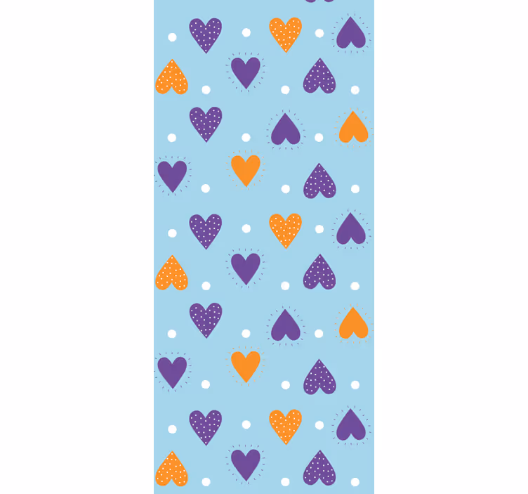 Papier peint chambre coeur, gouttes de pluie - TenStickers