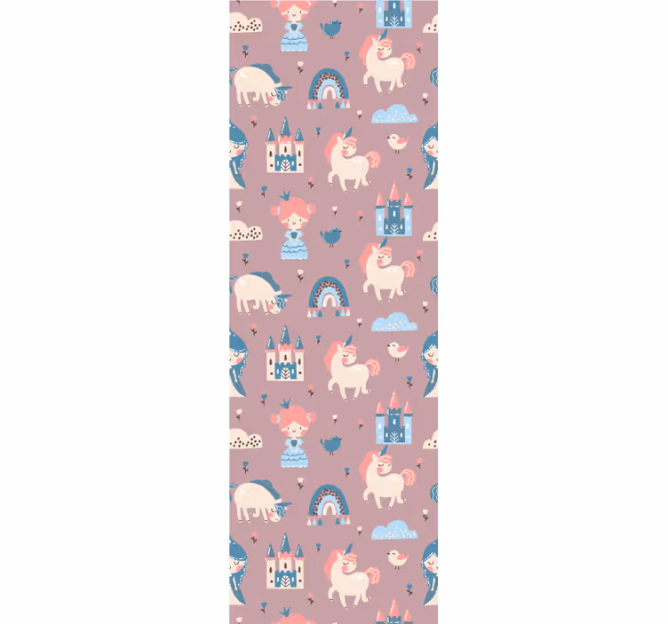Papier peint chambre bébé licornes de conte de fées - TenStickers