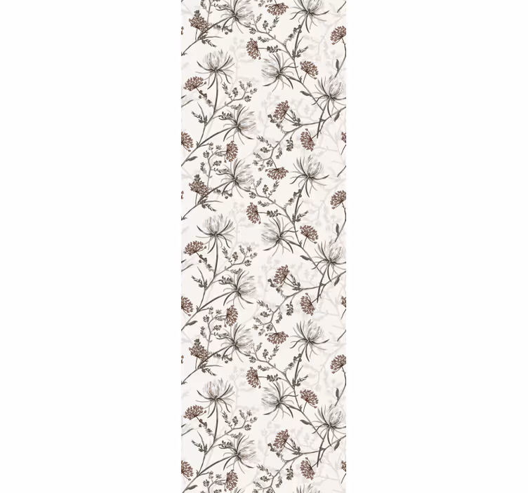 Papier peint floral gravures botaniques - TenStickers