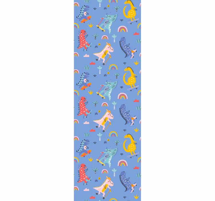 Papier peint dinosaures patinage artistique - TenStickers