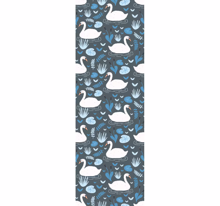 Papier peint oiseaux motif du lac des cygnes - TenStickers