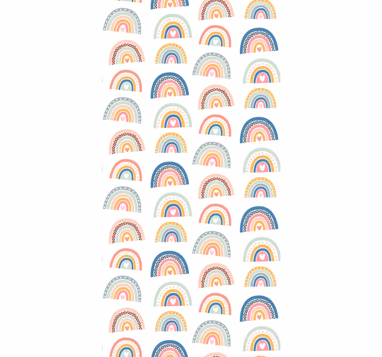Papier peint ornemental motif arc-en-ciel coloré - TenStickers