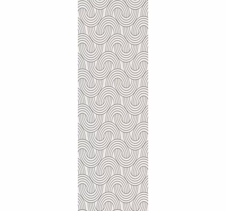 Papier peint géometrique motifs ondulés - TenStickers