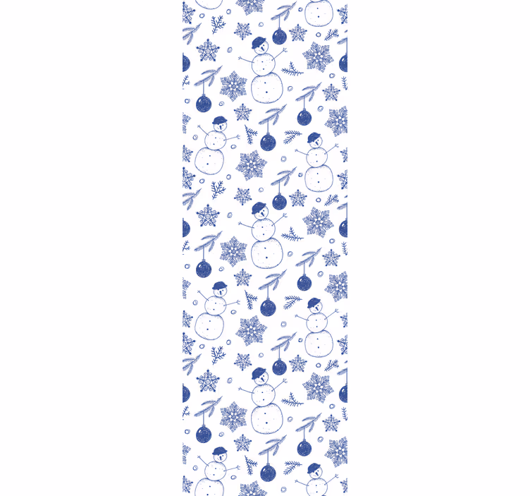 Papier peint noel modèle de bonhommes de neige de vacances - TenStickers