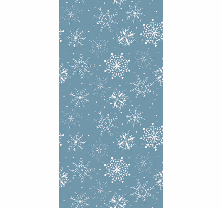 Papier peint noel motif de flocons de neige - TenStickers