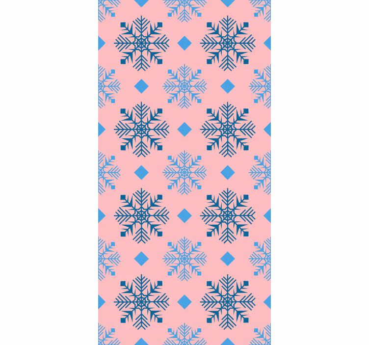 Papier peint noel motif de flocon de neige géométrique - TenStickers