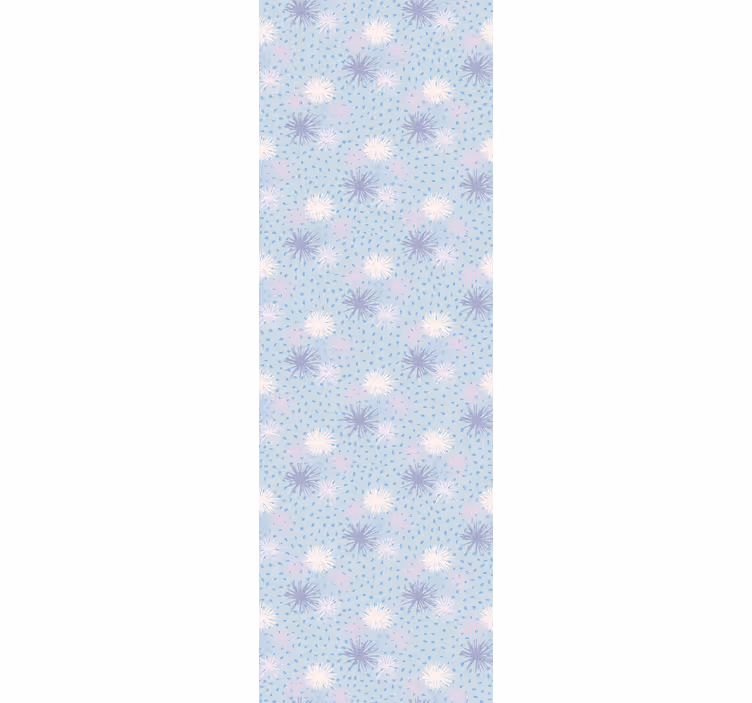 Papier peint cercles motif floral en pointillé - TenStickers