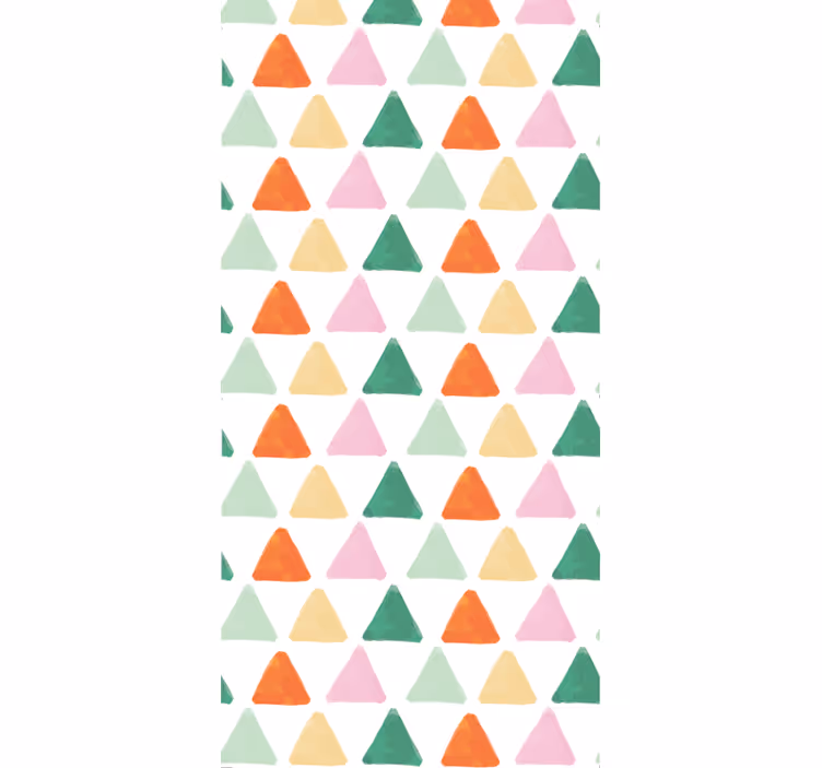 Papier peint géometrique motif triangulaire coloré - TenStickers