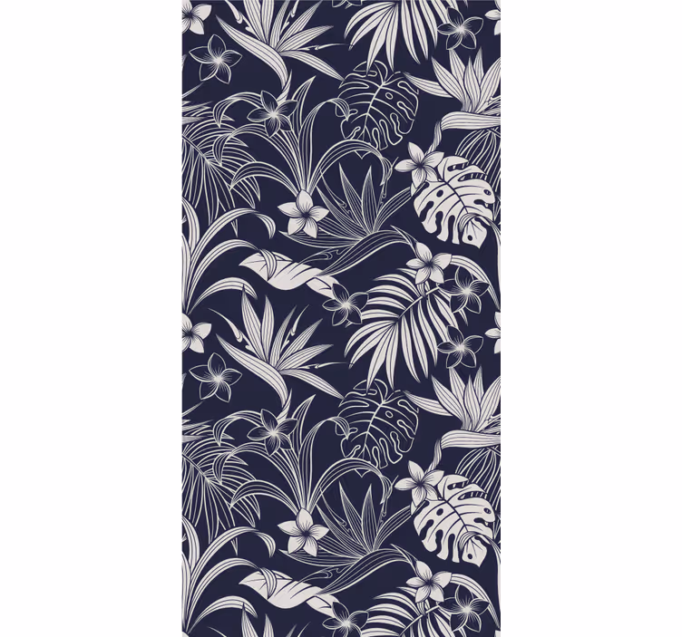 Papier peint floral tropical floral motif - TenStickers