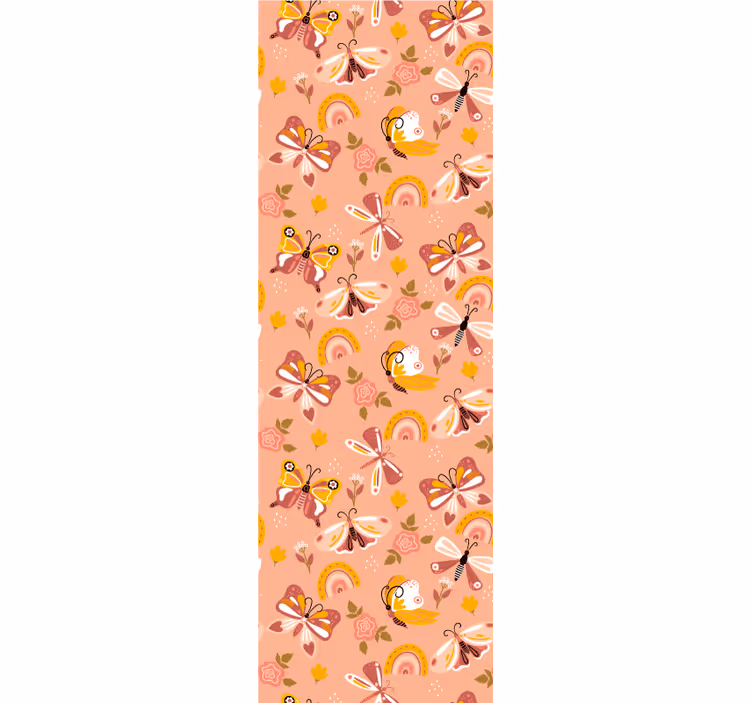 Papier peint papillon motif floral papillon - TenStickers