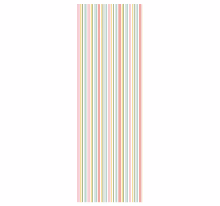 Papier peint ligne horizontale harmonie de rayures pastel - TenStickers