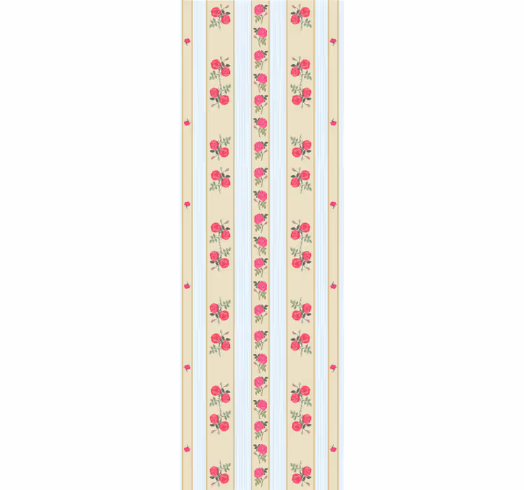 Papier peint rayures élégance florale rayée - TenStickers