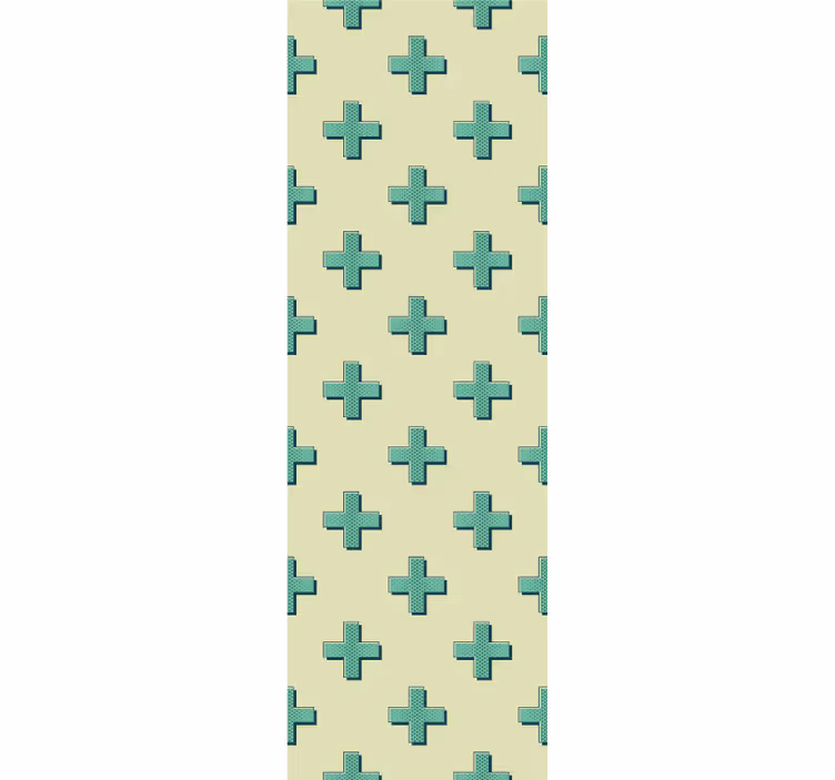 Papier peint géometrique motif de croix géométrique - TenStickers