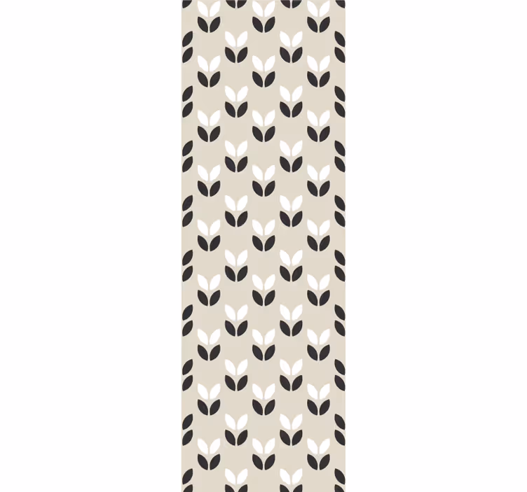 Papier peint géometrique motif de feuille symétrique - TenStickers