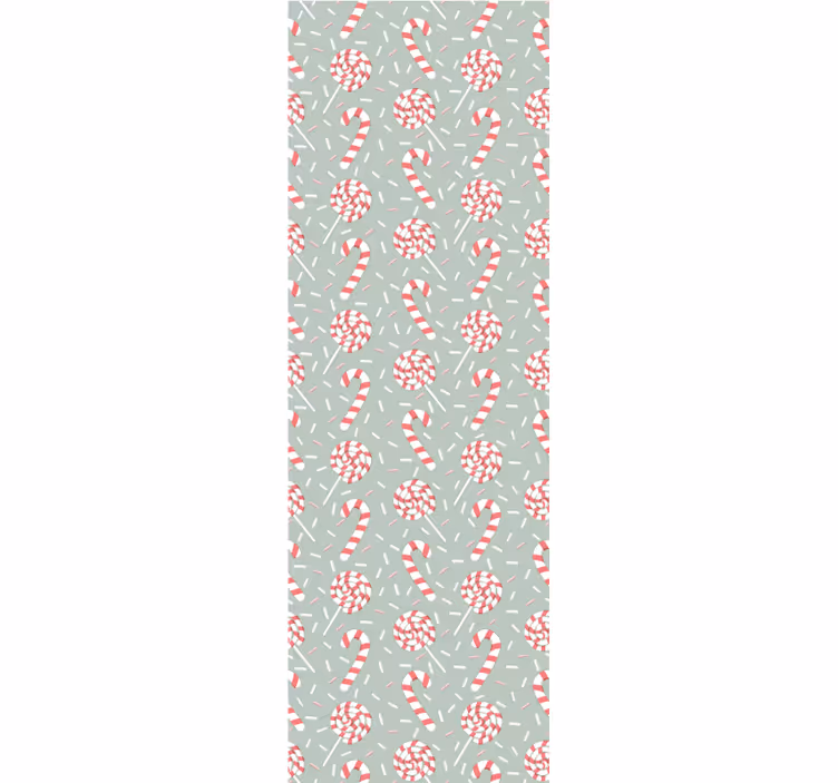 Papier peint noel modèle de bonbons festifs - TenStickers