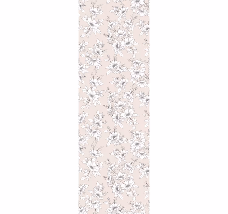 Papier peint floral élégante composition beige - TenStickers