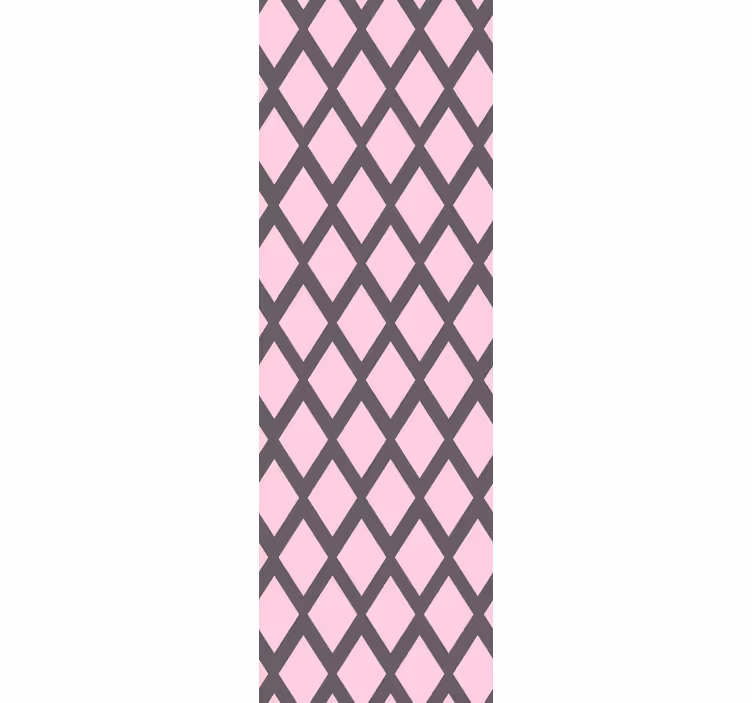 Papier peint chambre ado formes de diamants roses - TenStickers