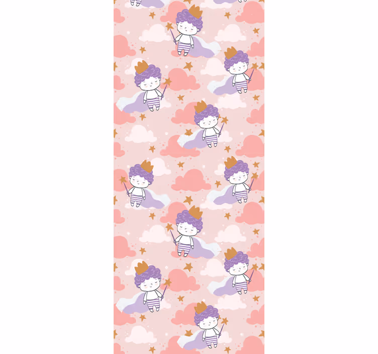 Papier peint chambre bébé fantaisie chérubin - TenStickers