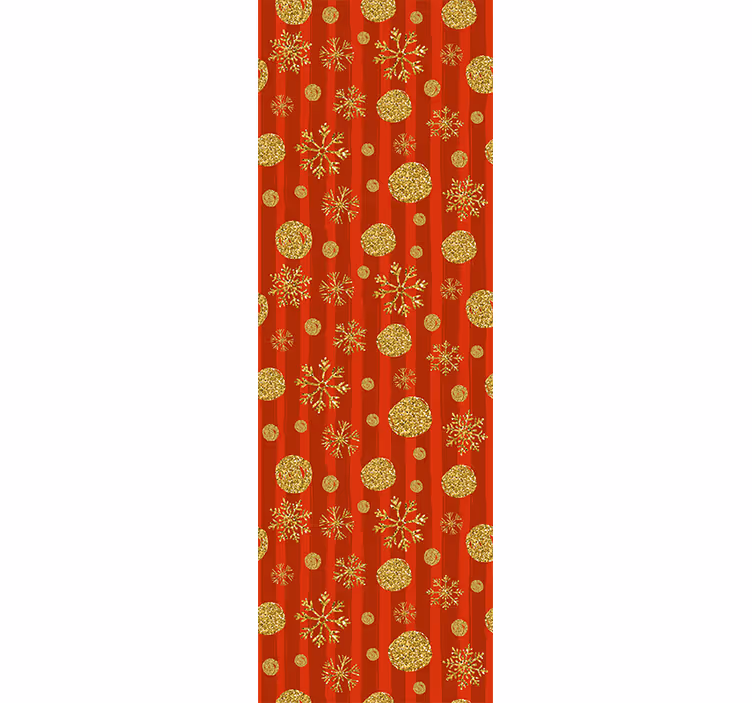 Papier peint noel ornements festifs à paillettes - TenStickers