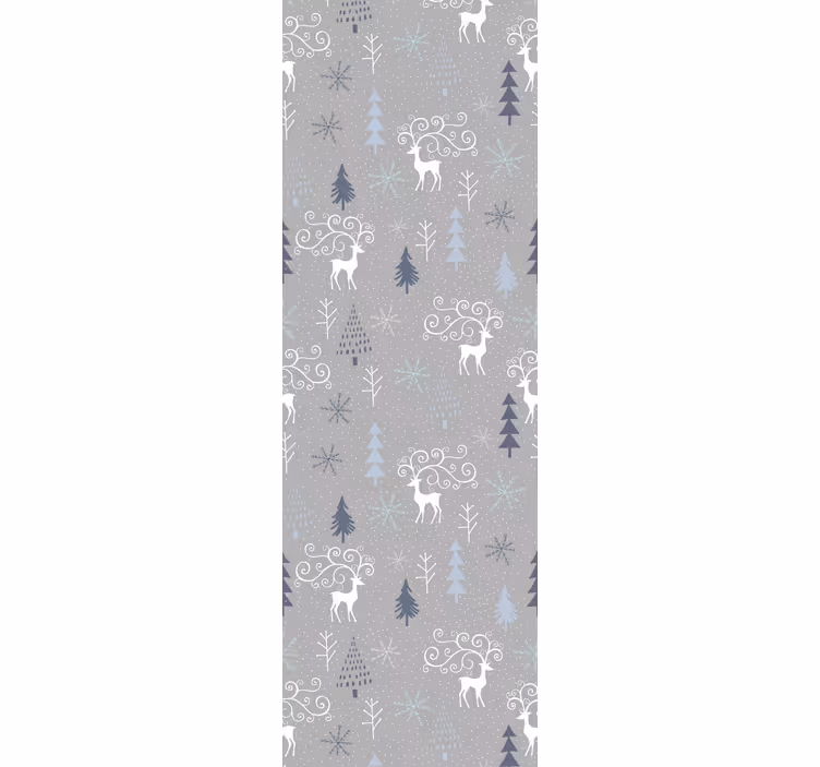 Papier peint noel motif festif de renne - TenStickers