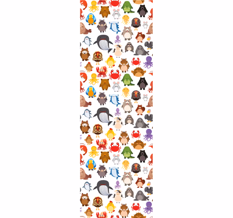 Papier peint animaux fusion de personnages animaux - TenStickers