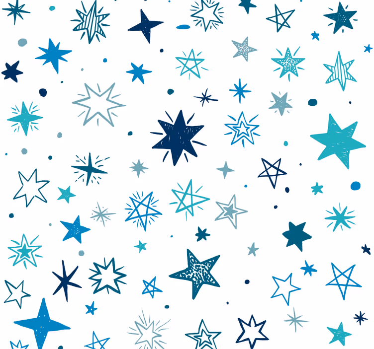 Papier peint étoiles bleues parfaites pour les enfants - TenStickers