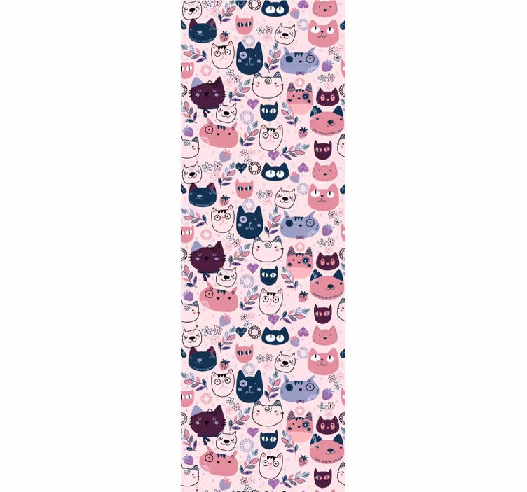 Papier peint chat visages de chats espiègles - TenStickers