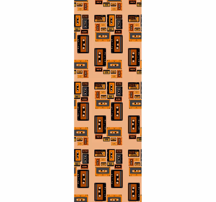 Papier peint art cassette rétro - TenStickers